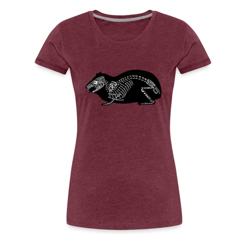 Marsvinskjelett - Premium T-skjorte for kvinner