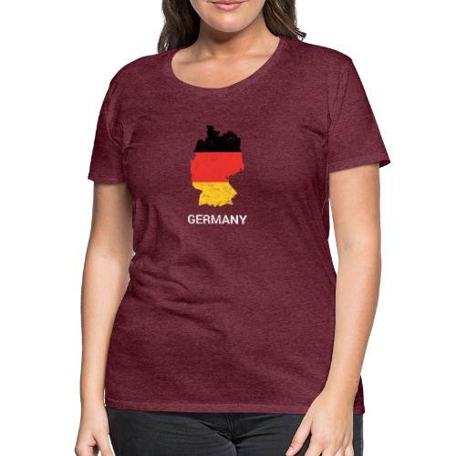 Germany (Deutschland) country map & flag - Women's Premium T-Shirt