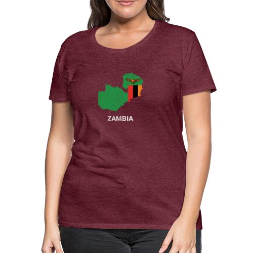 Zambia country map &flag - Women's Premium T-Shirt