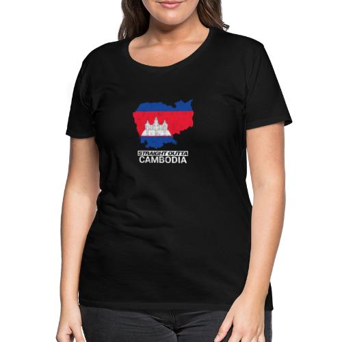 Straight Outta Cambodia country map - Women's Premium T-Shirt