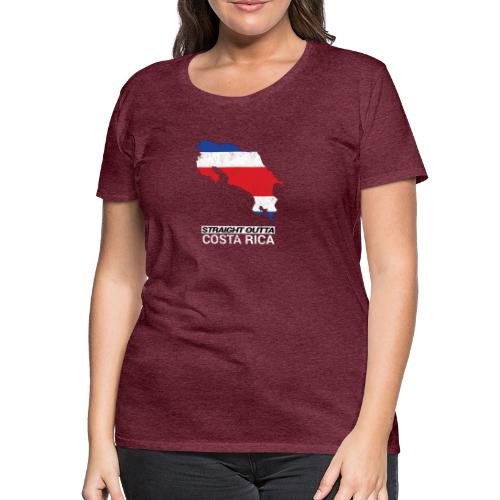 Straight Outta Costa Rica country map &flag - Women's Premium T-Shirt