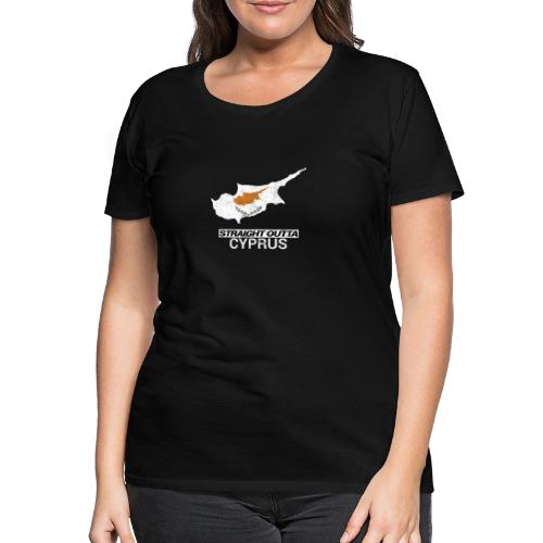 Straight Outta Cyprus country map - Women's Premium T-Shirt