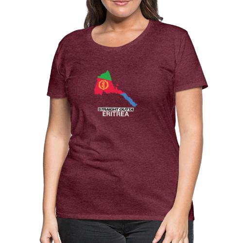 Straight Outta Eritrea country map &flag - Women's Premium T-Shirt
