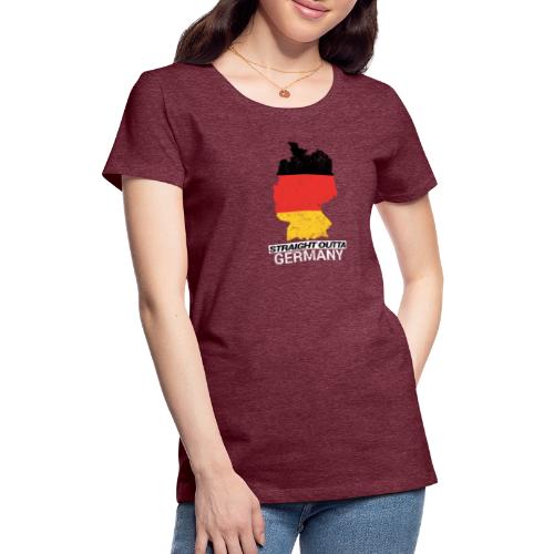 Straight Outta Germany country map - Women's Premium T-Shirt
