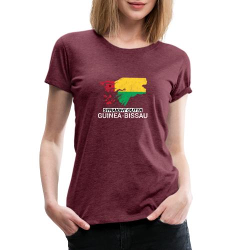 Straight Outta Guinea-Bissau country map - Women's Premium T-Shirt