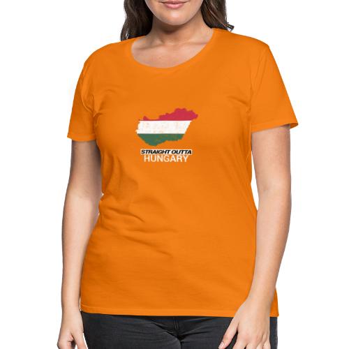 Straight Outta Hungary country map - Women's Premium T-Shirt