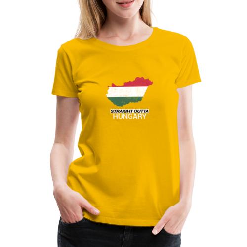 Straight Outta Hungary country map - Women's Premium T-Shirt