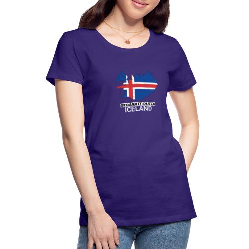 Straight Outta Iceland country map - Women's Premium T-Shirt