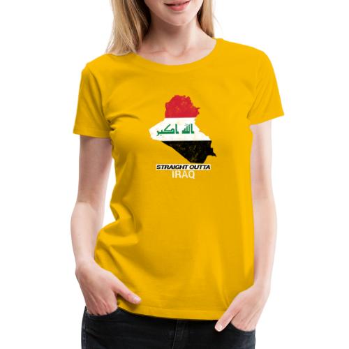 Straight Outta Iraq country map & flag - Women's Premium T-Shirt