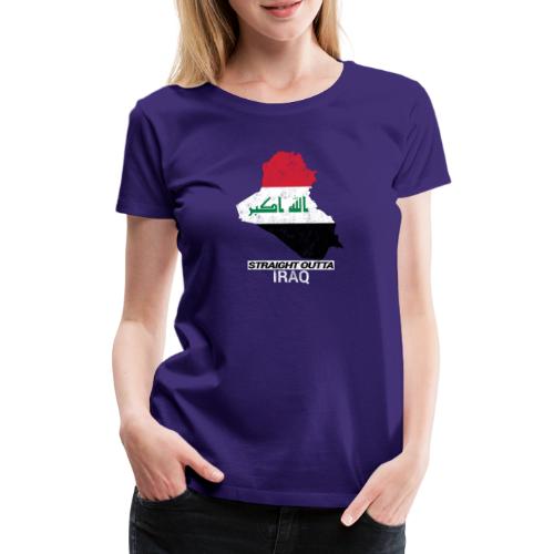 Straight Outta Iraq country map & flag - Women's Premium T-Shirt