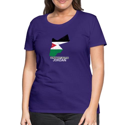 Straight Outta Jordan country map - Women's Premium T-Shirt