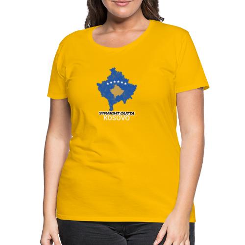 Straight Outta Kosovo country map - Women's Premium T-Shirt