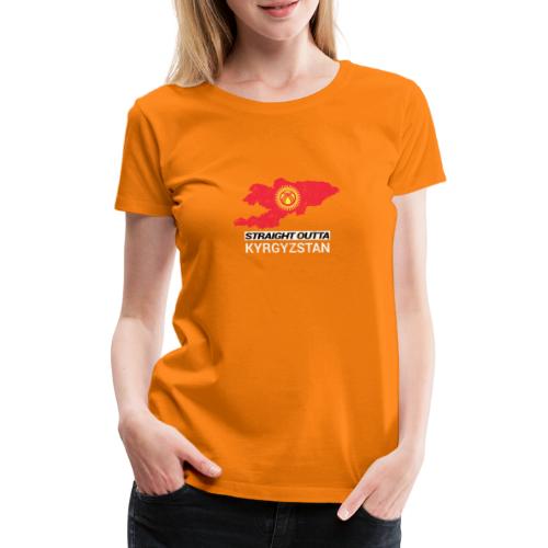 Straight Outta Kyrgyzstan country map - Women's Premium T-Shirt