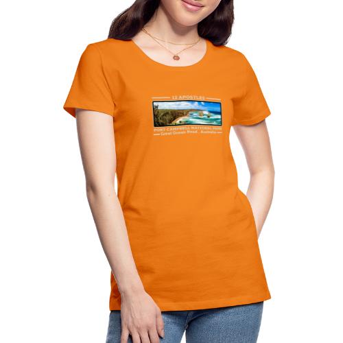 Australien: Panorama Great Ocean Road in Logo-Form - Frauen Premium T-Shirt