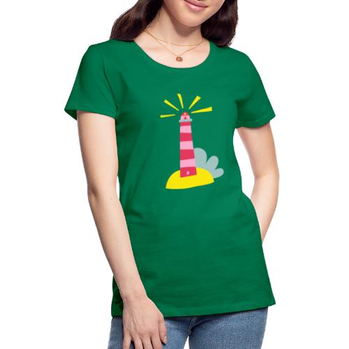 Rosaroter Leuchtturm - Frauen Premium T-Shirt