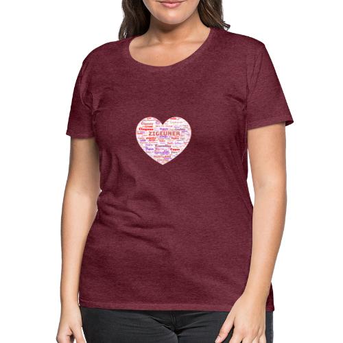 Heart Zigeuner Gypsy WordArt Cloud. - Frauen Premium T-Shirt