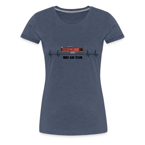 V90 Herz aus Stahl - Rangierlok Lokrangierführer - Frauen Premium T-Shirt