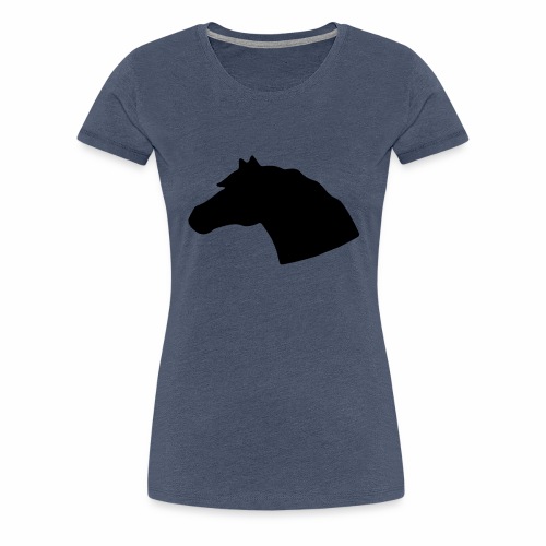 Pony Silhouette / Pferdekopf - Frauen Premium T-Shirt