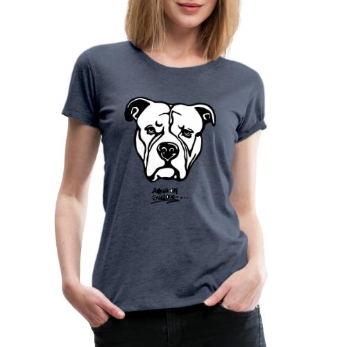 american bulldog background text - Frauen Premium T-Shirt