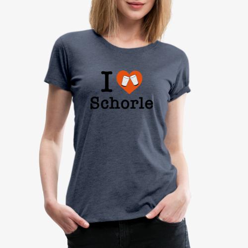 I love Schorle – Dubbeglas - Frauen Premium T-Shirt