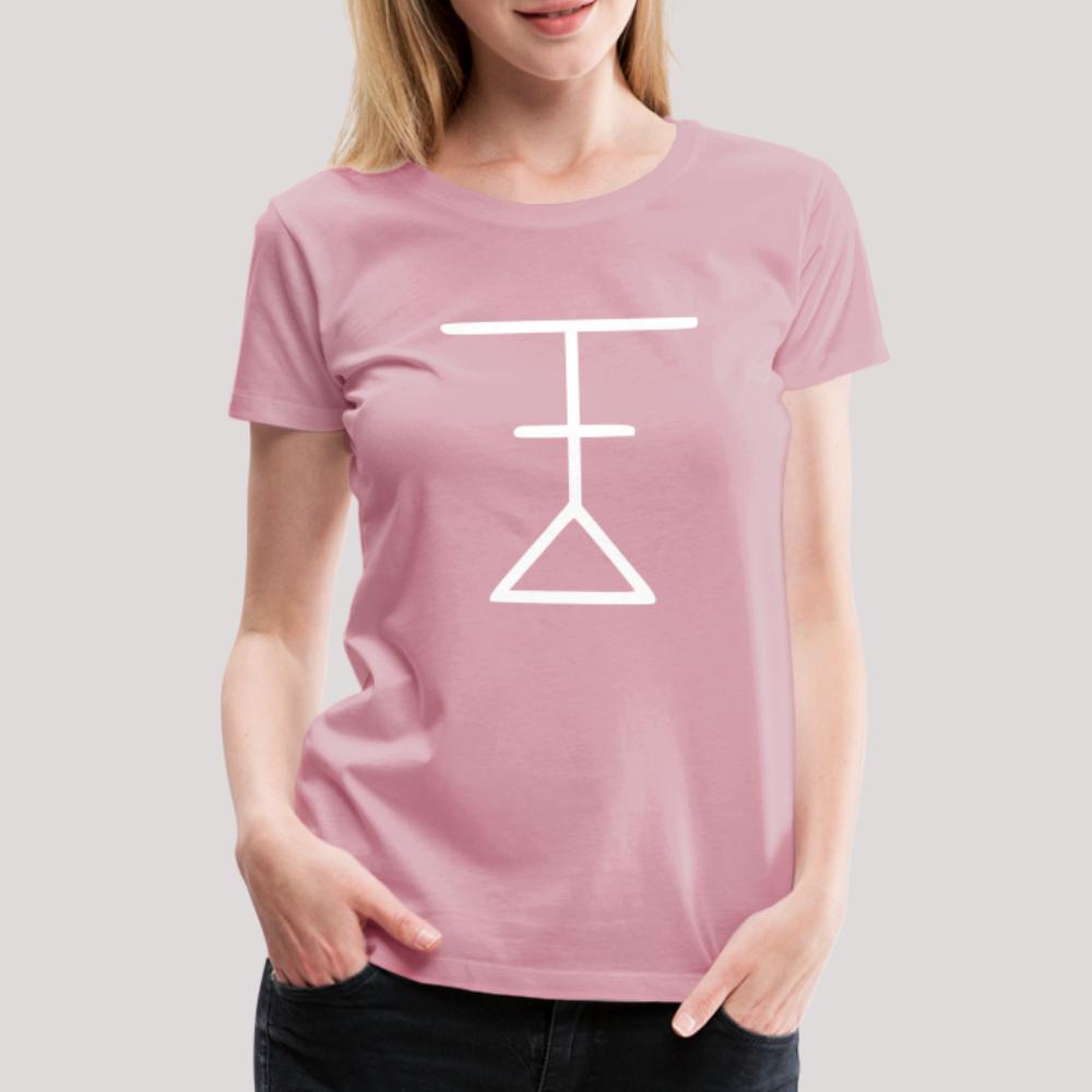 Ynglist Rune Weiß - Frauen Premium T-Shirt Hellrosa