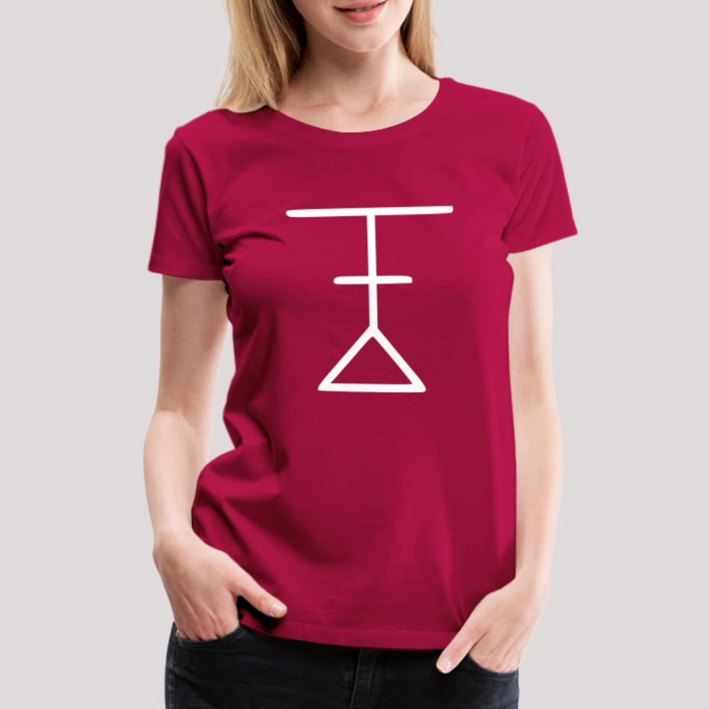 Ynglist Rune Weiß - Frauen Premium T-Shirt dunkles Pink