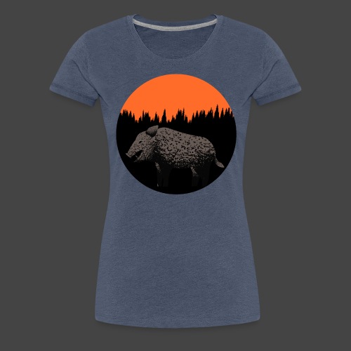 Sunset Boar - Frauen Premium T-Shirt