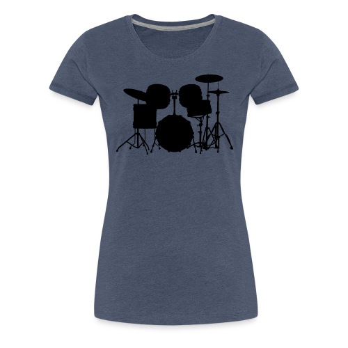 Drumset 1 Kontur schwarz - Frauen Premium T-Shirt