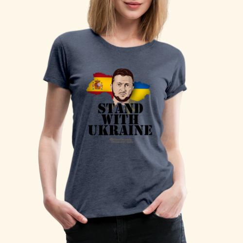 Ukraine Spanien Unterstützer T-Shirt Design - Frauen Premium T-Shirt