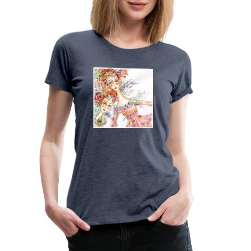 akvarell små kvinner 1200px - Premium T-skjorte for kvinner