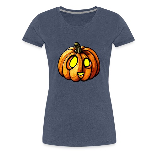 Pumpkin Halloween watercolor scribblesirii - Camiseta premium mujer