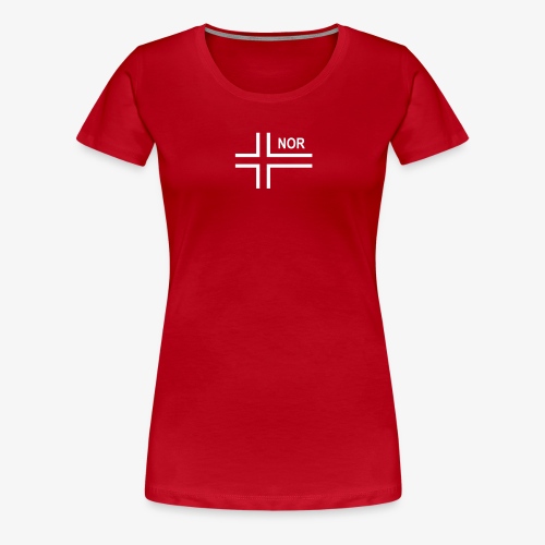Norsk taktisk flagga Norge - NOR (negativ) - Premium-T-shirt dam