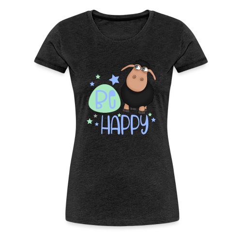 Schwarzes Schaf - Be happy Schaf - Glücksbringer - Frauen Premium T-Shirt