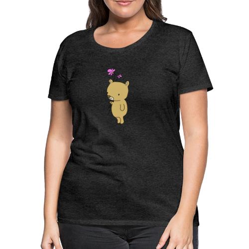 Baby Bär mit Blume - Frauen Premium T-Shirt