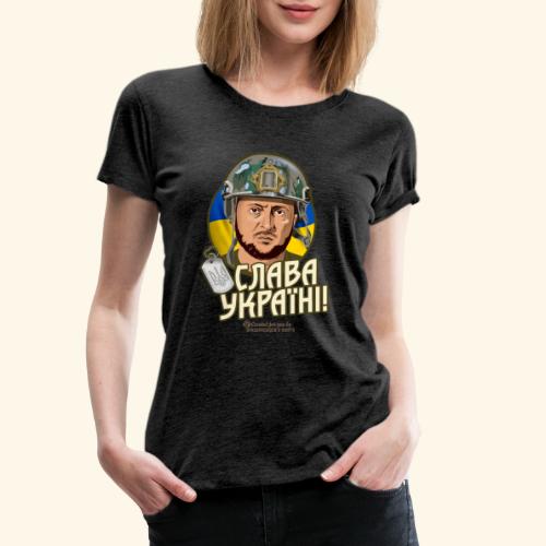 Slawa Ukrajini - Frauen Premium T-Shirt