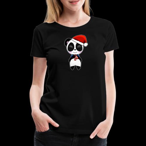 Panda noel bonnet - T-shirt Premium Femme