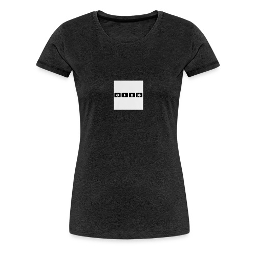 black-rewind-play-pause-forward-t-shirts_design - Vrouwen Premium T-shirt