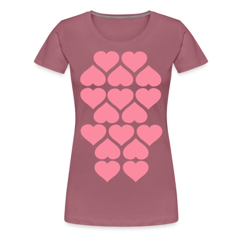 Viele Herzen rosa - Frauen Premium T-Shirt
