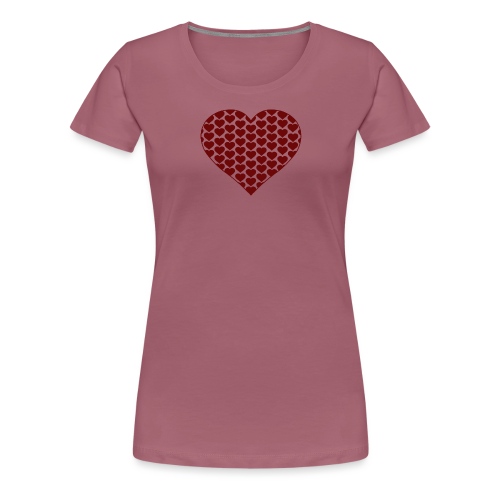 Viele Herzen ein Herz dunkelrot - Frauen Premium T-Shirt