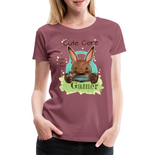 Mama Rond Konijn: Cute core gamer - Vrouwen Premium T-shirt