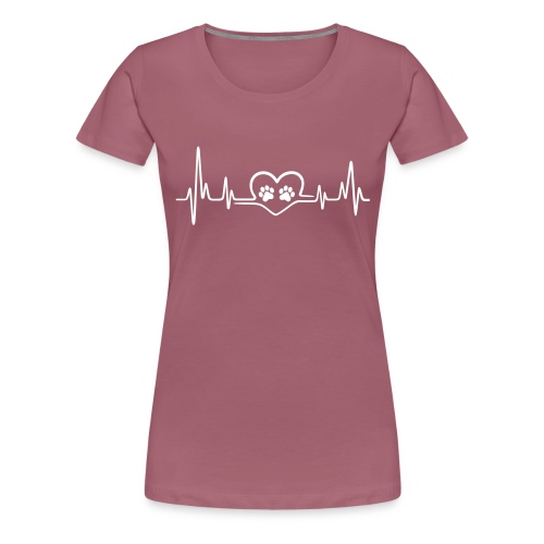 heartbeat animalpaw - Frauen Premium T-Shirt