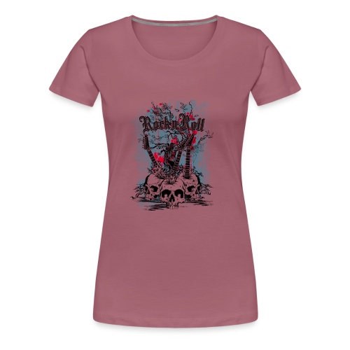 rock n roll skulls - Vrouwen Premium T-shirt