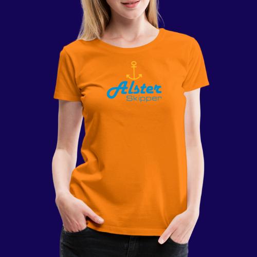 Hamburg maritim: Alster Skipper mit Anker - Frauen Premium T-Shirt