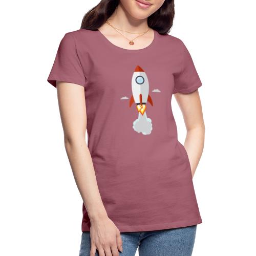 Spaceship to the moon - Frauen Premium T-Shirt