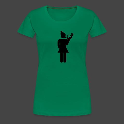 Große Jagdhornbläserin - Frauen Premium T-Shirt