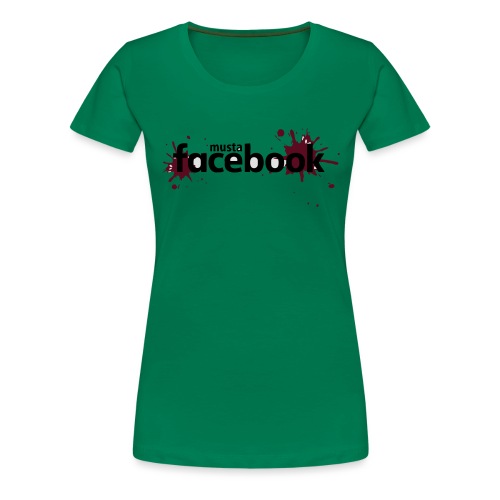 Musta Facebook -t-paita - Naisten premium t-paita