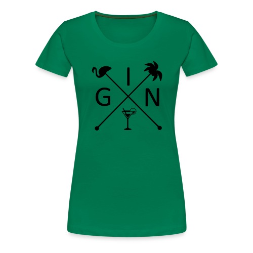 GIN Logo - Frauen Premium T-Shirt