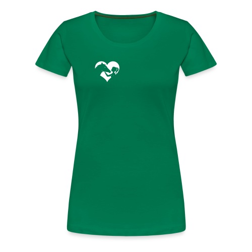 Horse Girlie Heart green - Frauen Premium T-Shirt