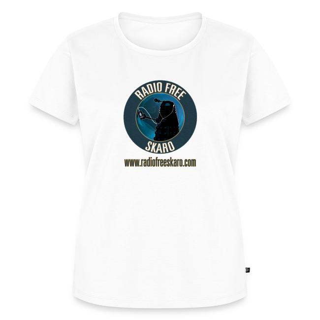 Skaro Shop Radio Free Skaro Logo 2011 Navy Png Womens Premium T Shirt