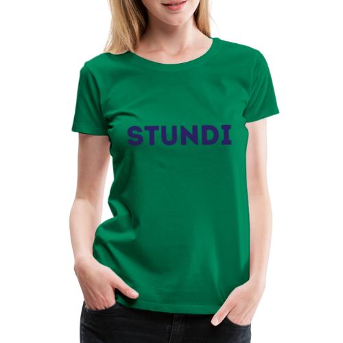 Conny Stundi Blau edit - Frauen Premium T-Shirt